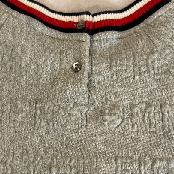 Tommy Hilfiger Kids Gray Dress Red Blue Accents and Embossed Fabric Sz 10 - Picture 5 of 8